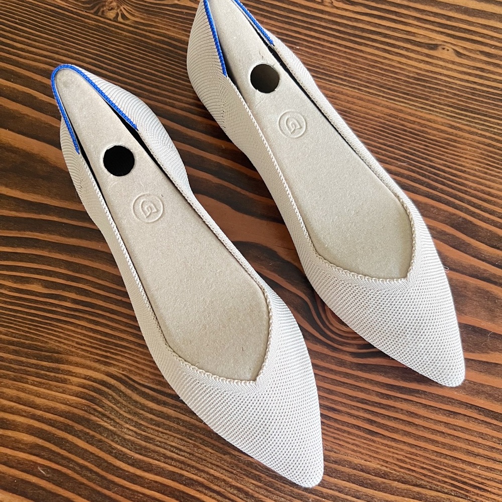 Rothy’s The Point Ecru Size 10.5 Womens Beige